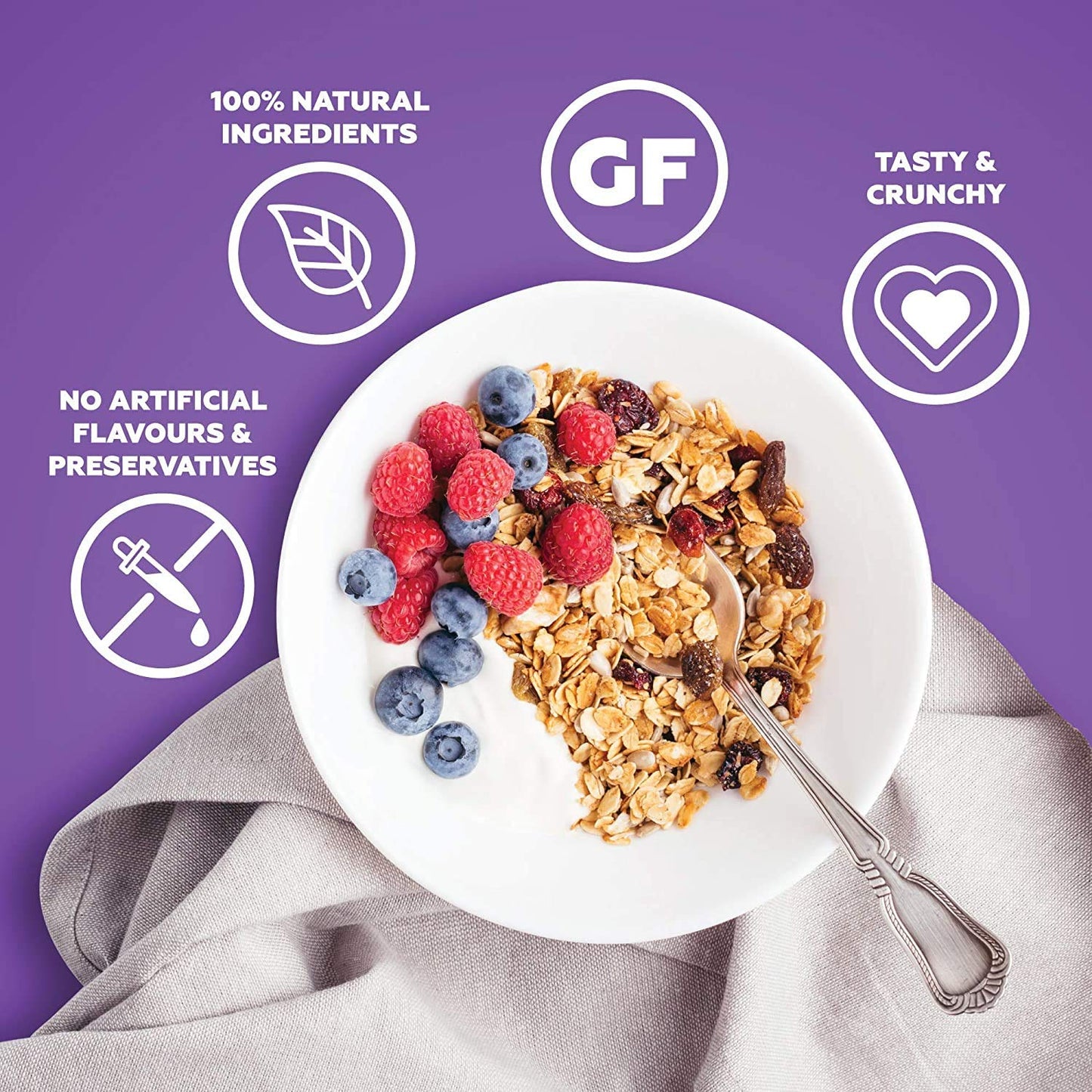 New Dark Chocolate + Cranberries Wholegrain Muesli, 700g