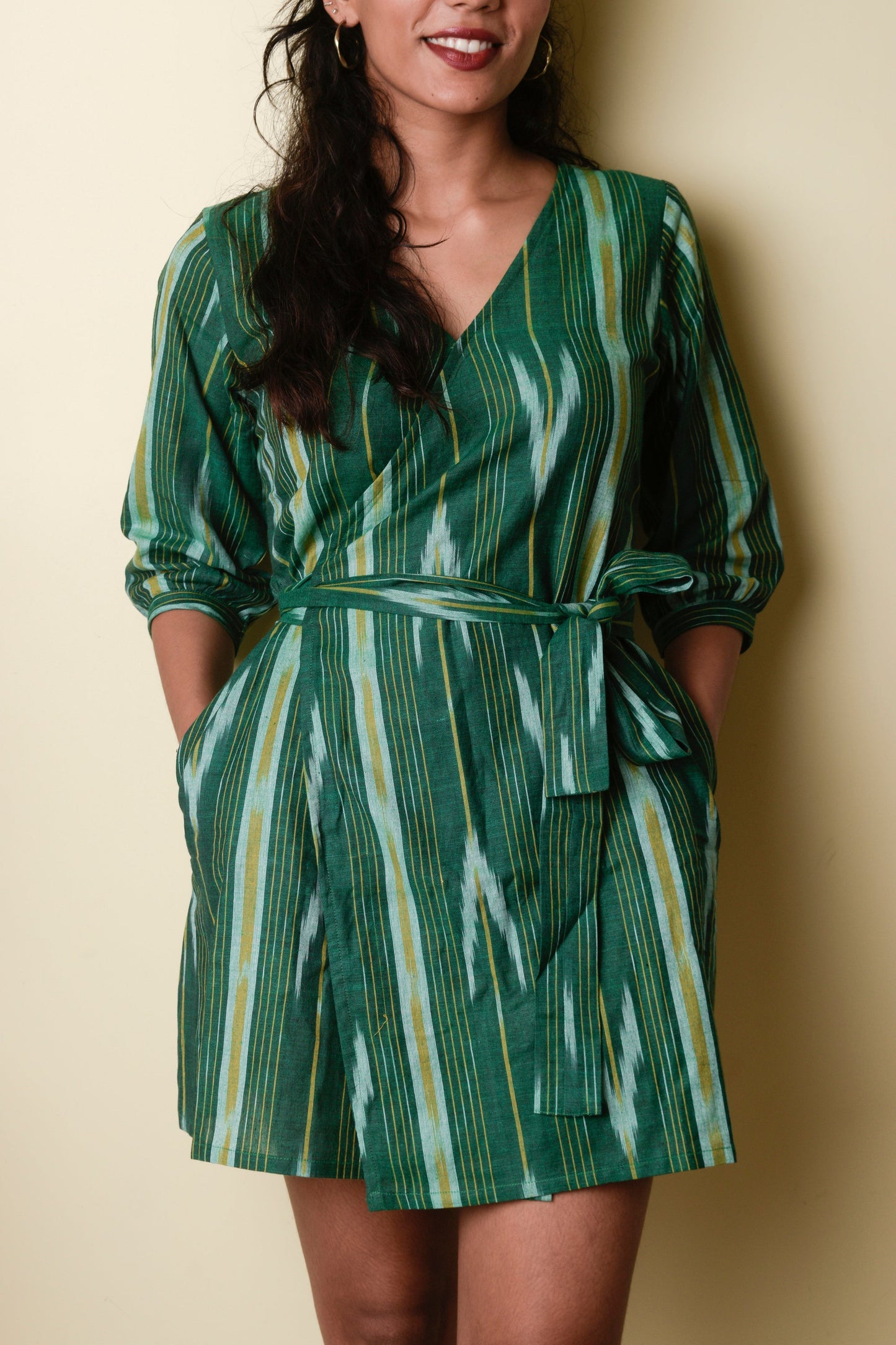 Sahra Ikat Wrap Dress