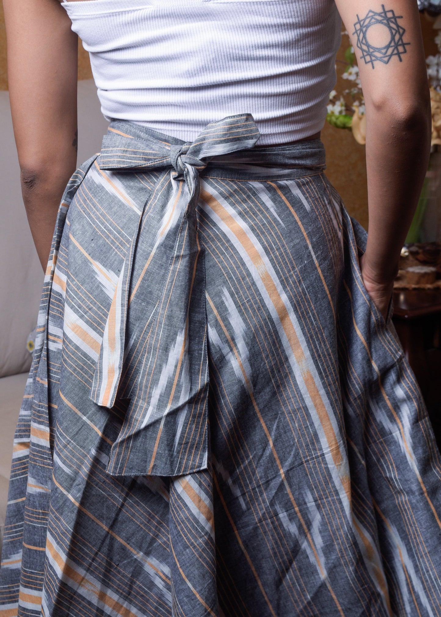 Barkha Ikat wrap Skirt