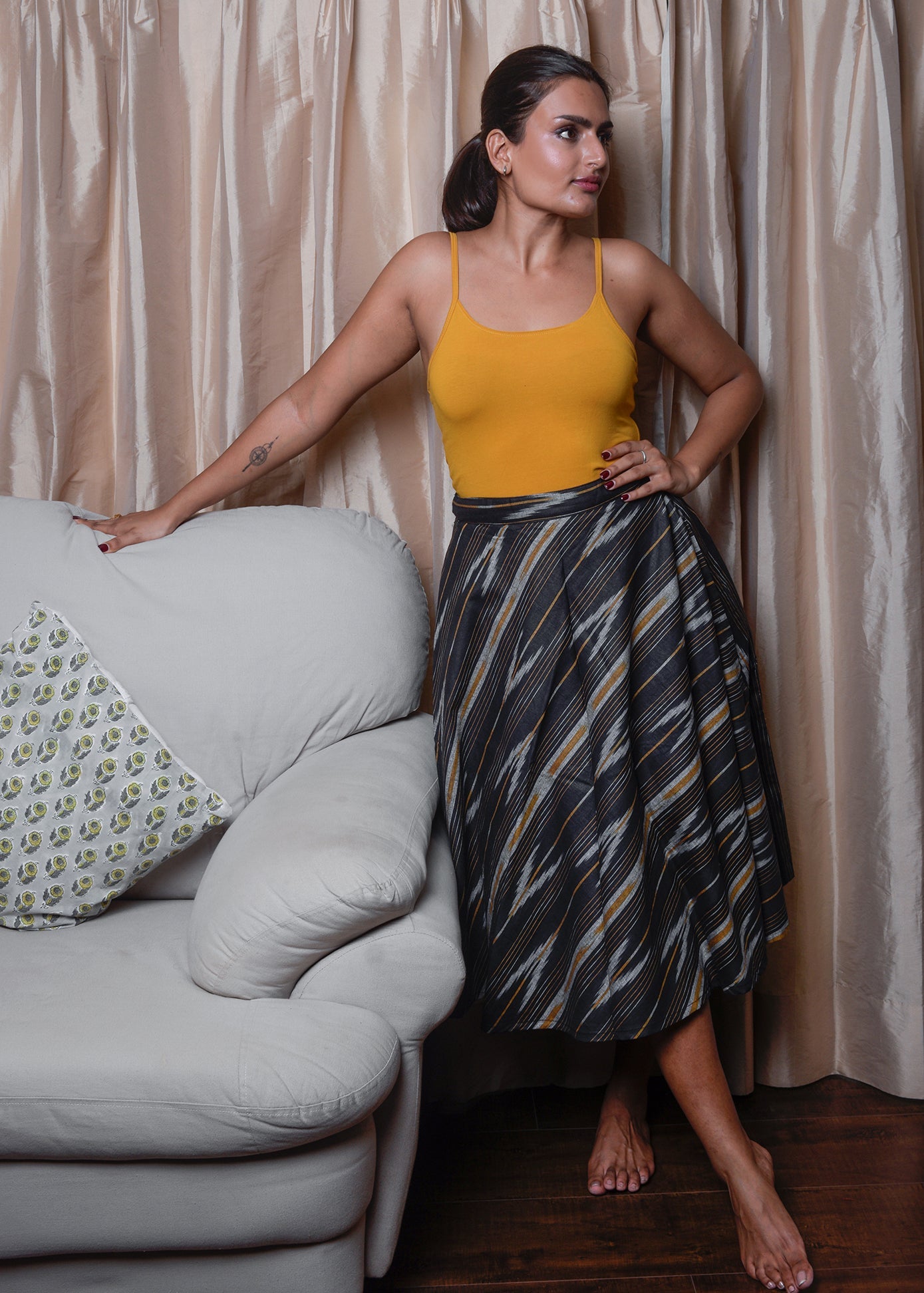 Kesh Ikat Wrap Skirt
