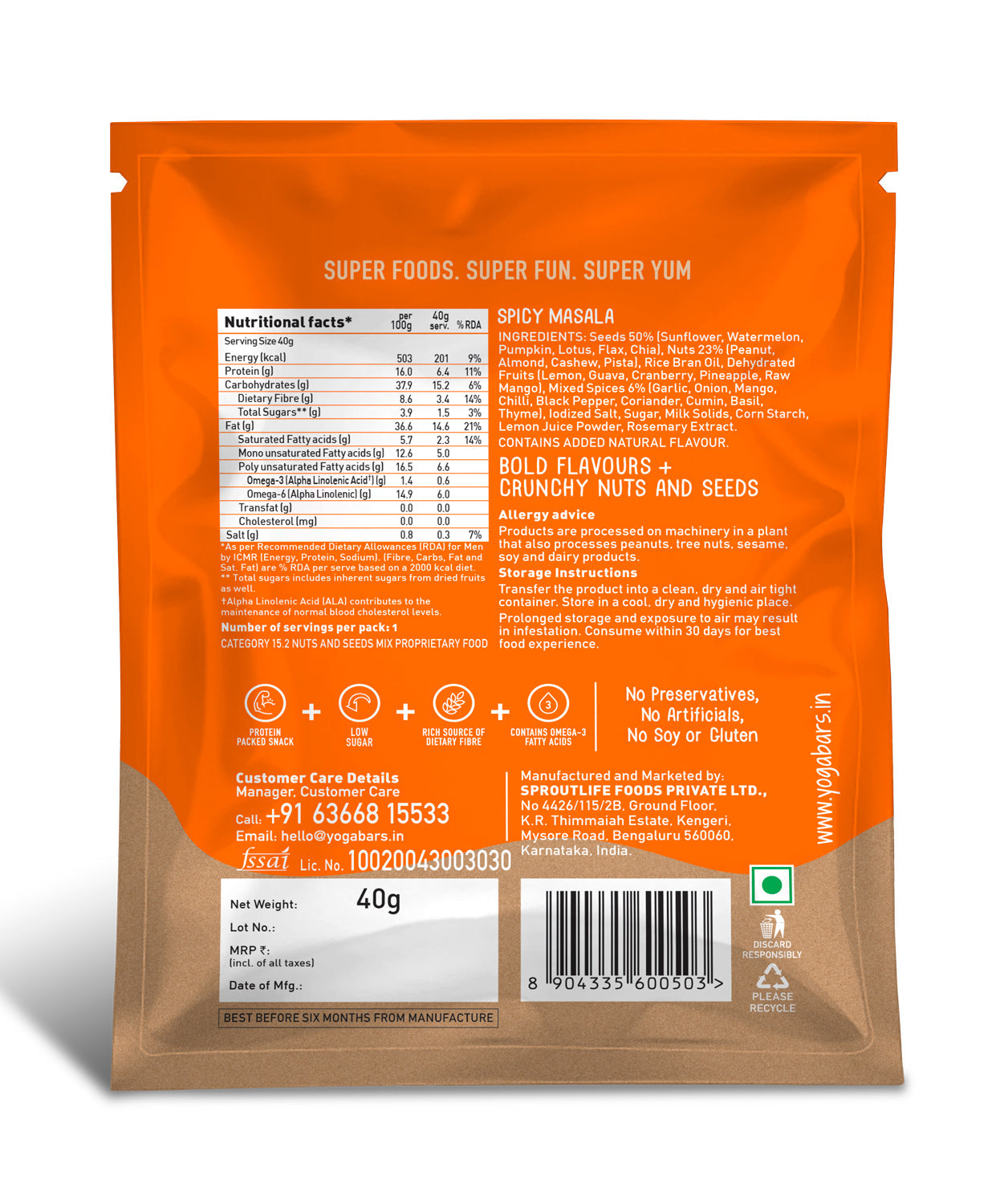 Nuts and Seeds Mix - Spicy Masala - Trail Mix