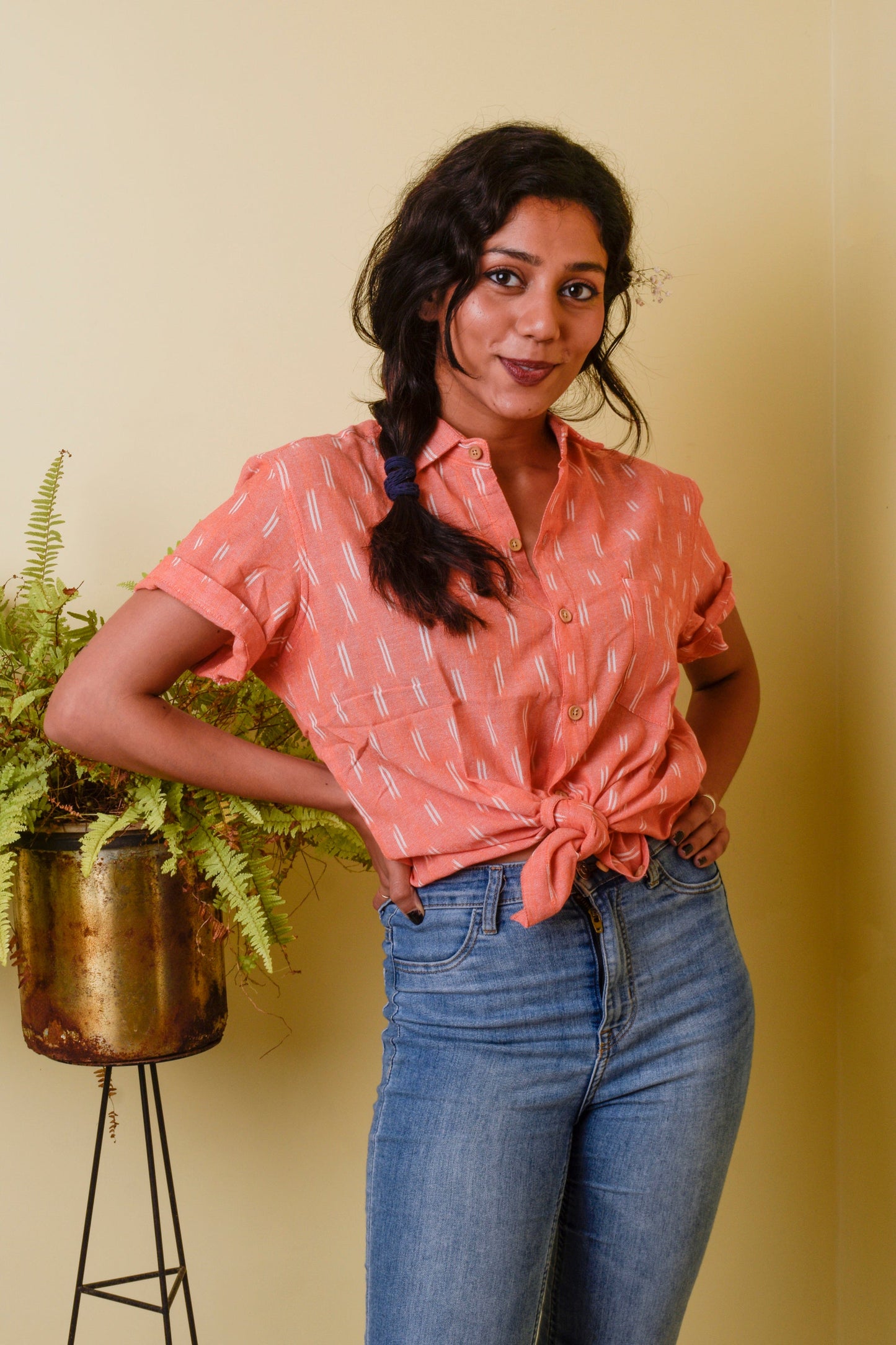 Peach Ikat Unisex Shirt