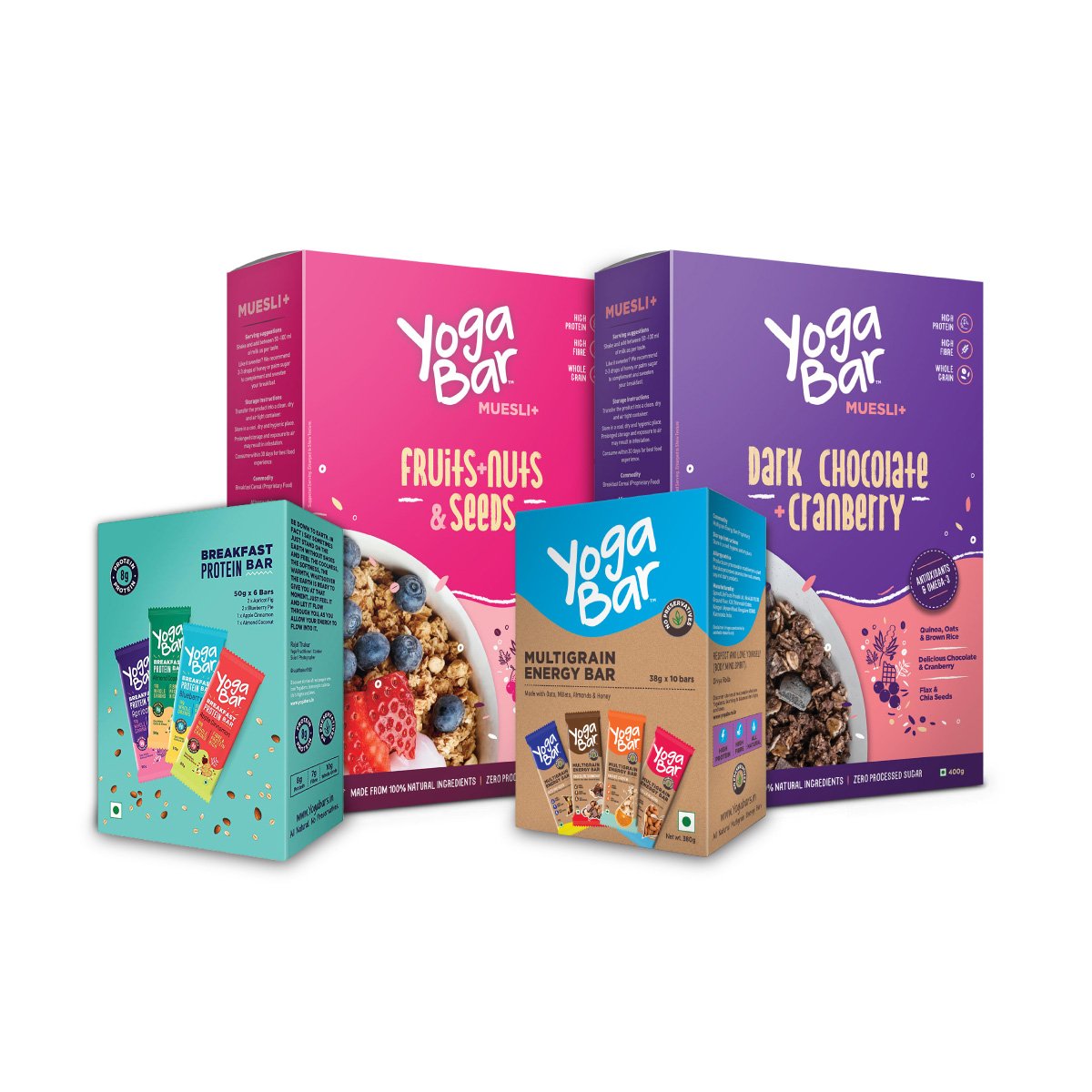 Bars (Energy + Breakfast Variety) + Muesli (Fruits & Nuts + Dark Chocolate )
