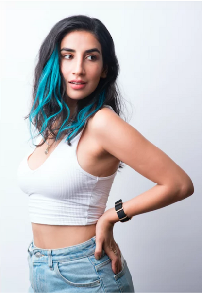 UNICORN BLUE #STRANDOUT- COLOURED CLIP-IN HAIR| NISH HAIR