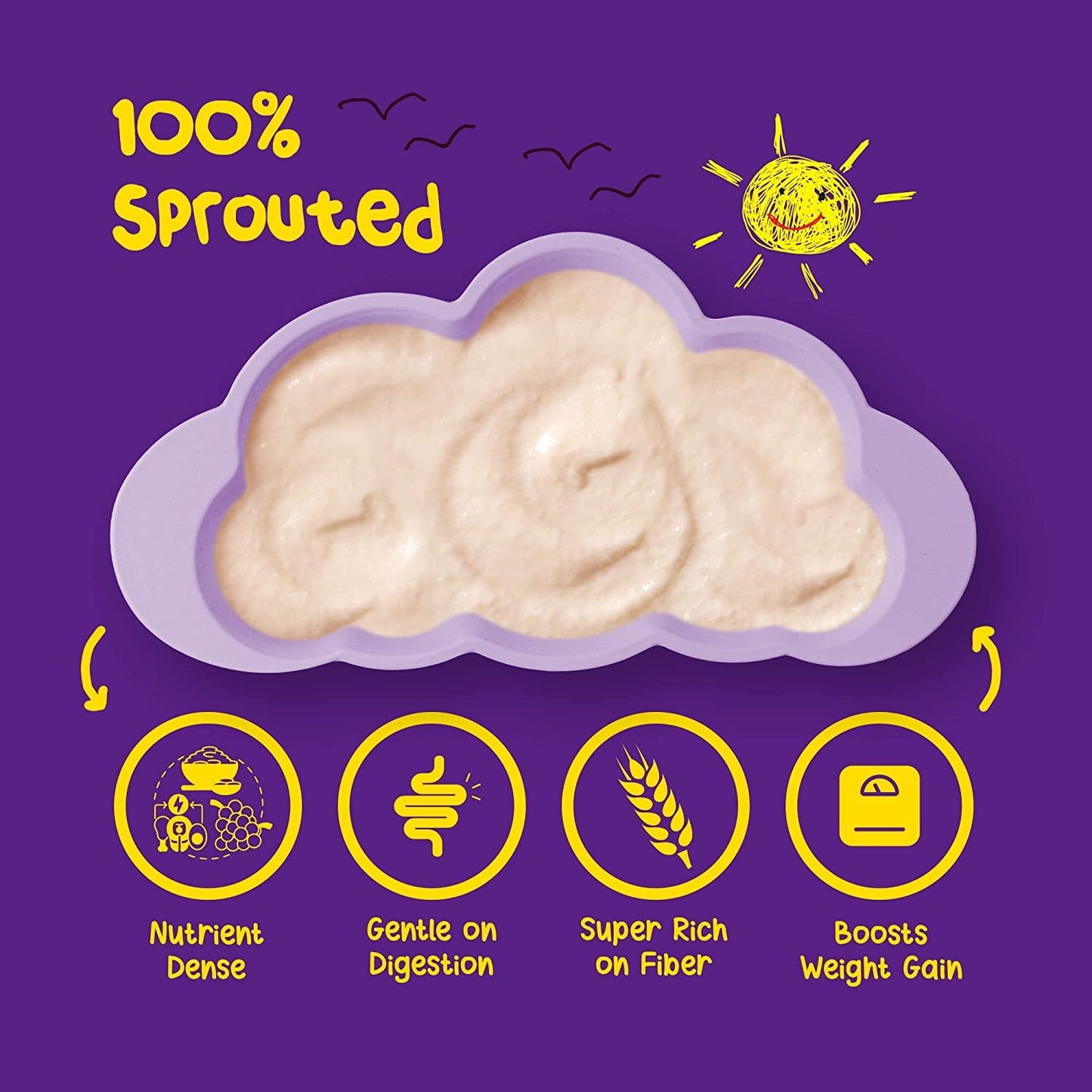 Yogabar Baby Cereal Mix | Oats, Cashew & Banana Porridge (200g)