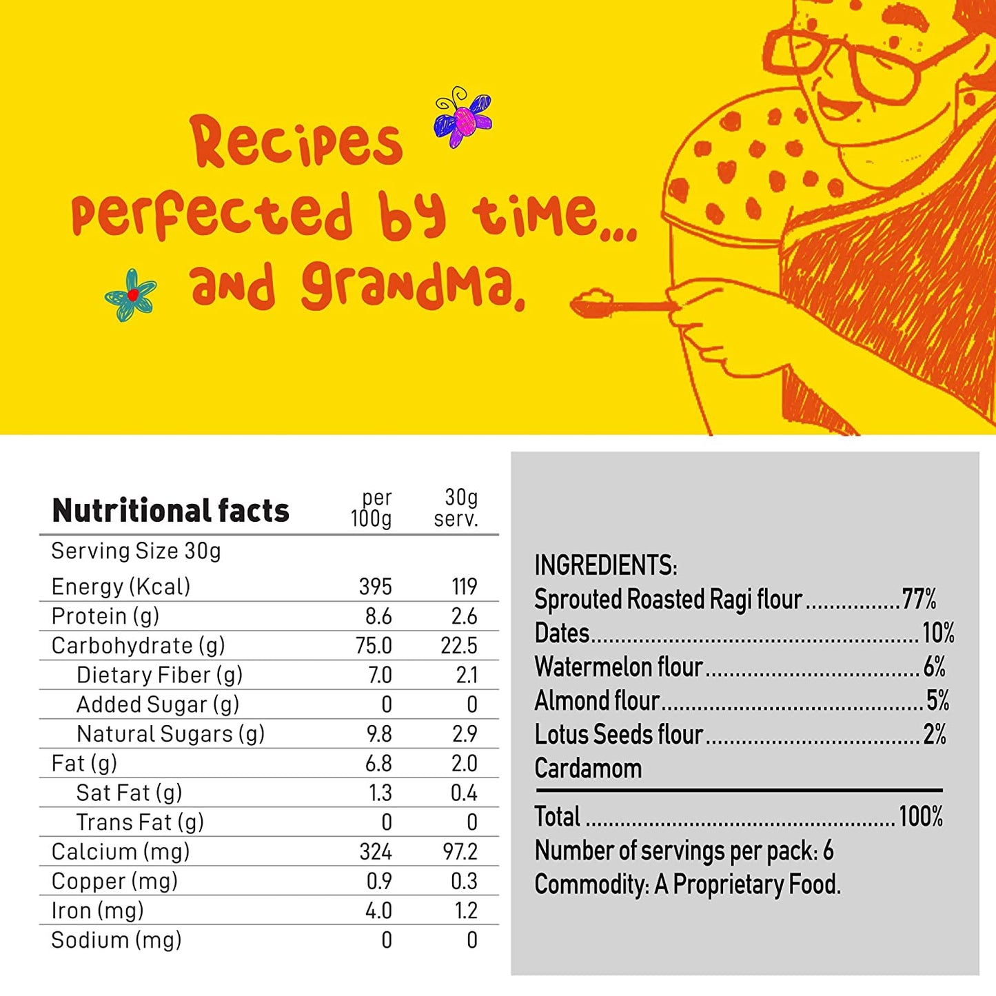 Yogabar Baby Cereal Mix | Sprouted Ragi Almond Porridge - (200g)