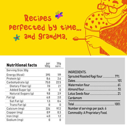 Yogabar Baby Cereal Mix | Sprouted Ragi Almond Porridge - (200g)