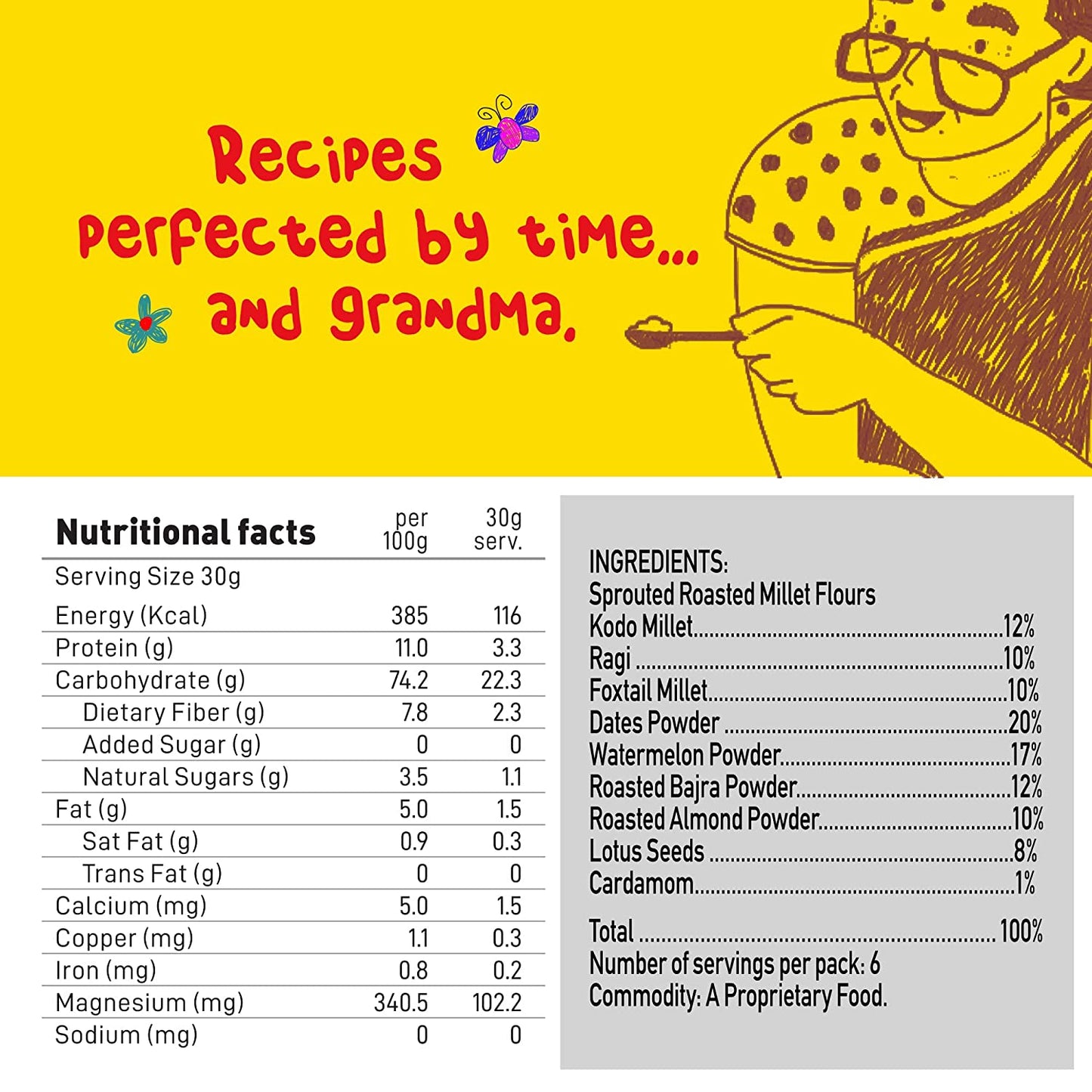 Yogabar Baby Cereal Mix | Delicious Dates Sathu Maavu (200g)