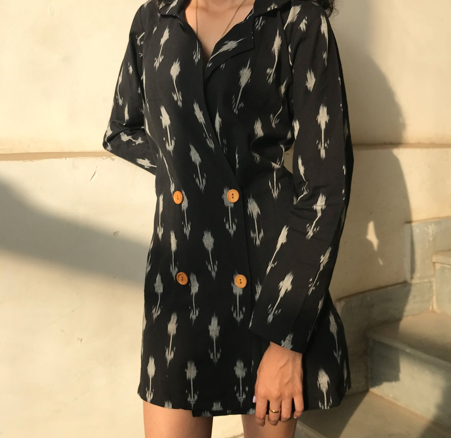 Black winter Ikat Jacket