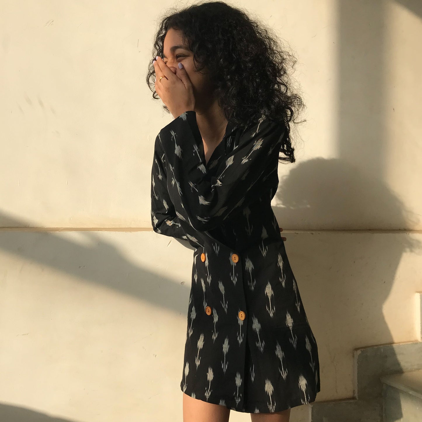 Black winter Ikat Jacket