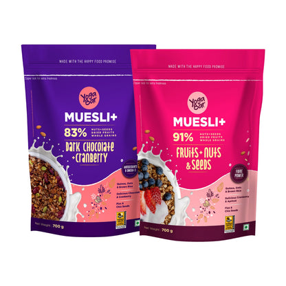Combo of Fruit and Nut 700g Muesli & Dark Chocolate 700g Muesli