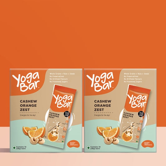 Orange Cashew Energy Bars (Pack of 2 Boxes)