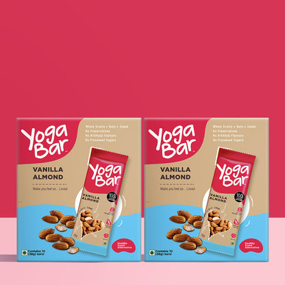 Vanilla Almond Energy Bars (Pack of 2 Boxes)