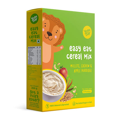 Yogabar Baby Cereal Mix | Millets, Cashew and Apple Porridge - (200gm)