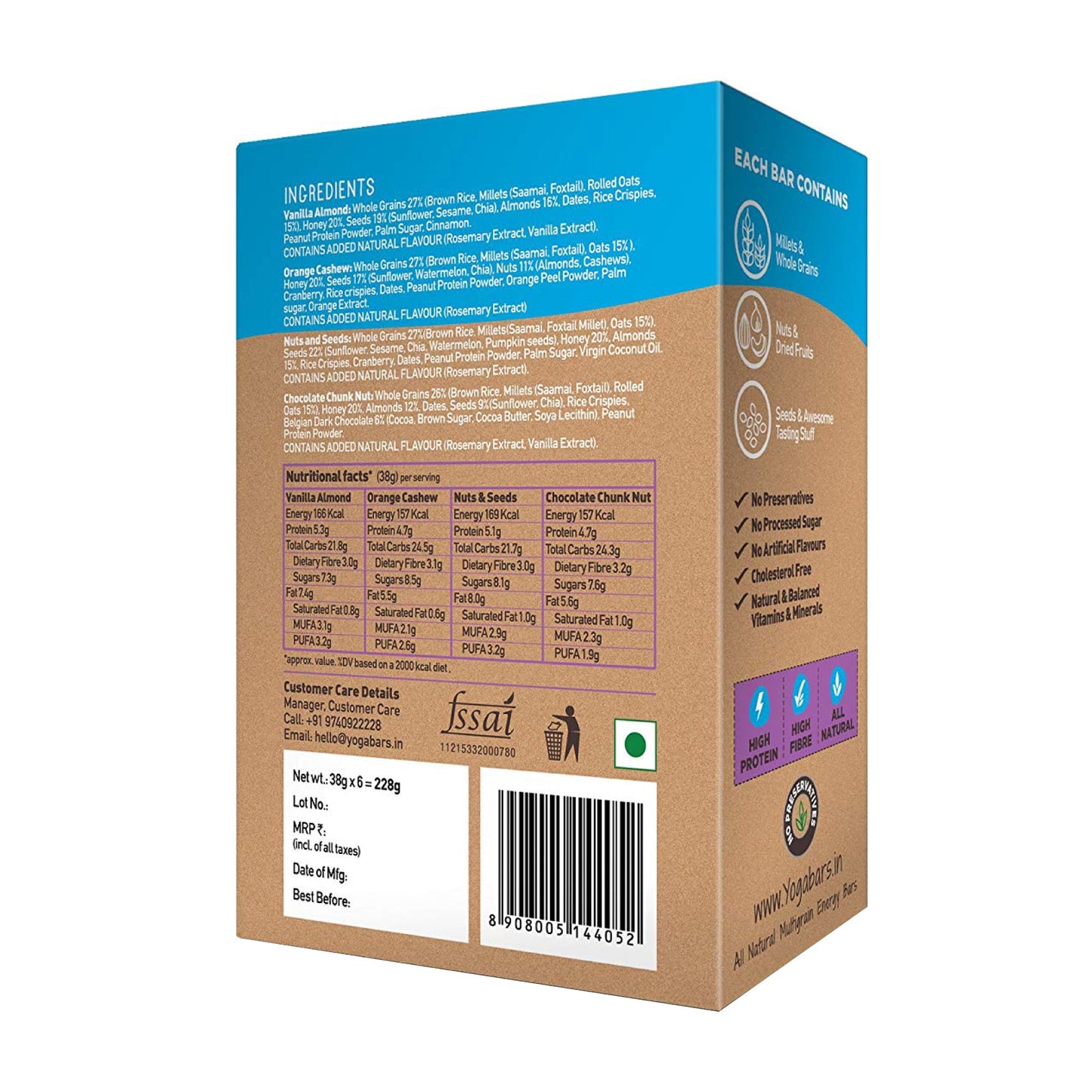 Assorted Energy Bars (Pack of 6 Boxes)