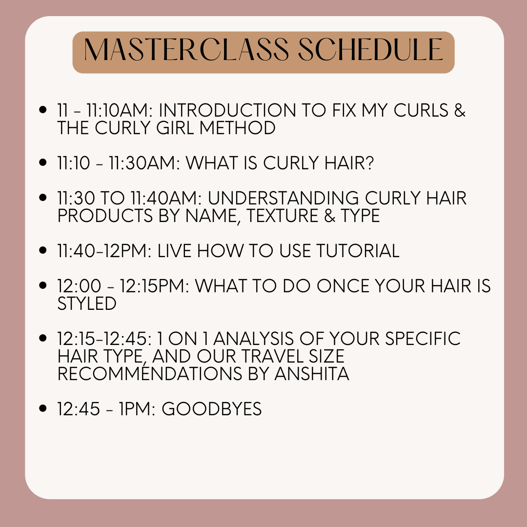 MASTERCLASS: HOW TO BEGIN YOUR CURLY JOURNEY (10 SLOTS ONLY, PREPAID)