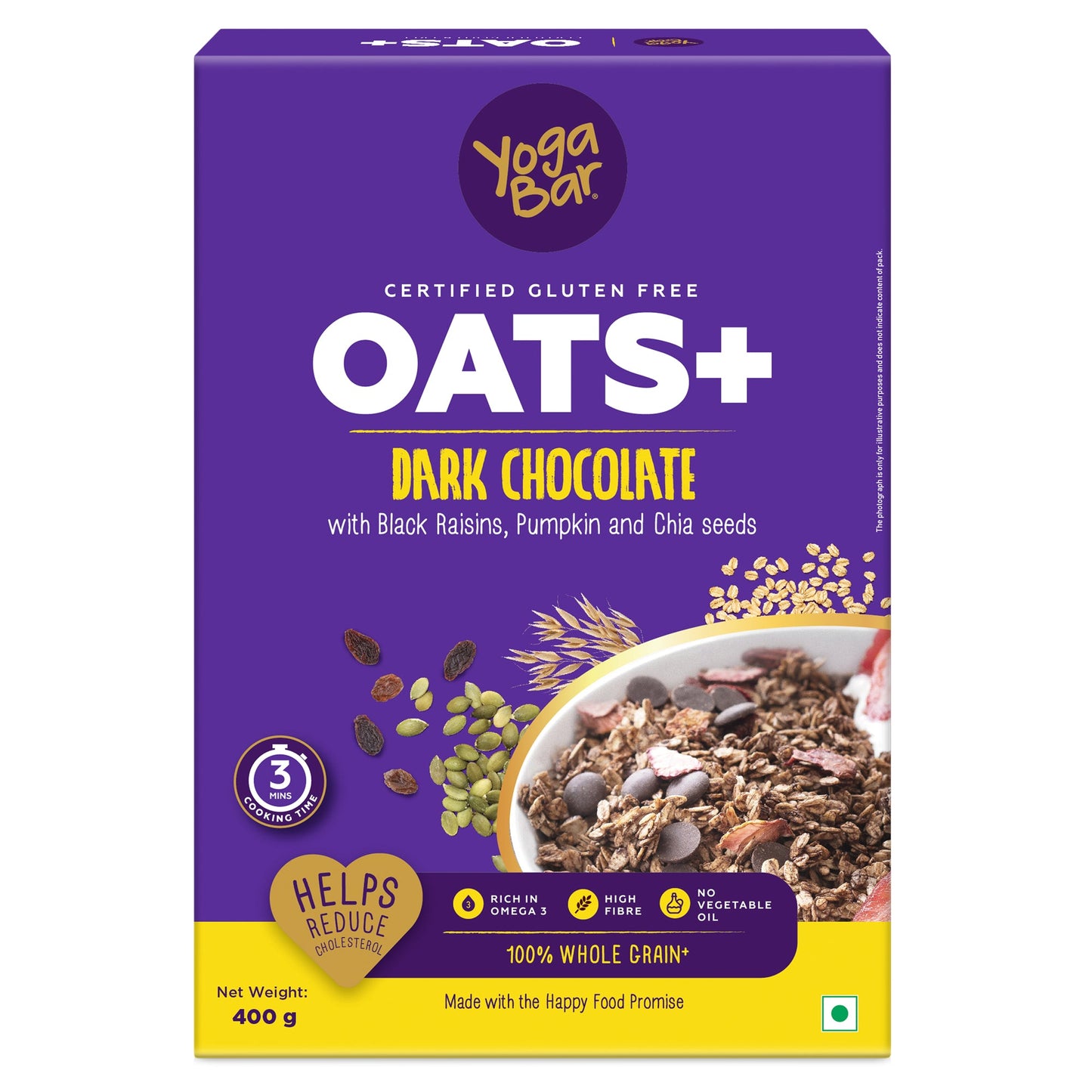 Combo of Breakfast Bars Variety Pack & Dark Chocolate Oats 400g