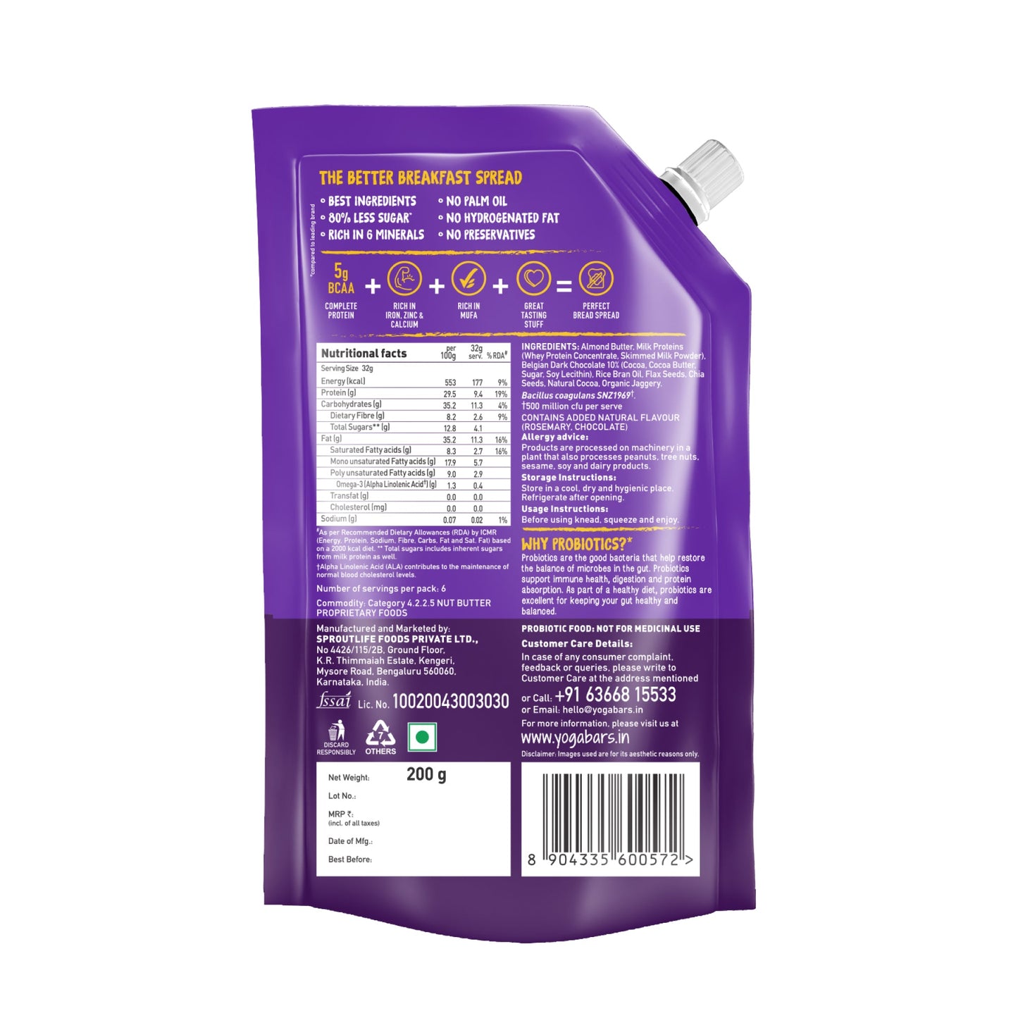 Dark Chocolate Almond Protein Spread