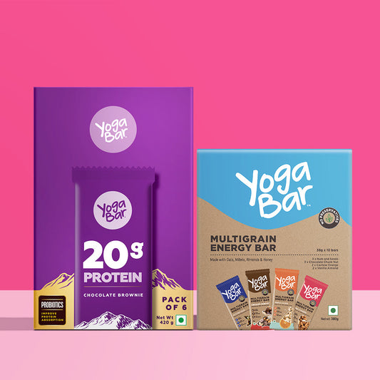 Chocolate Brownie Protein Bars - 6X60g+ Energy Bar Variety Pack - 10X38g