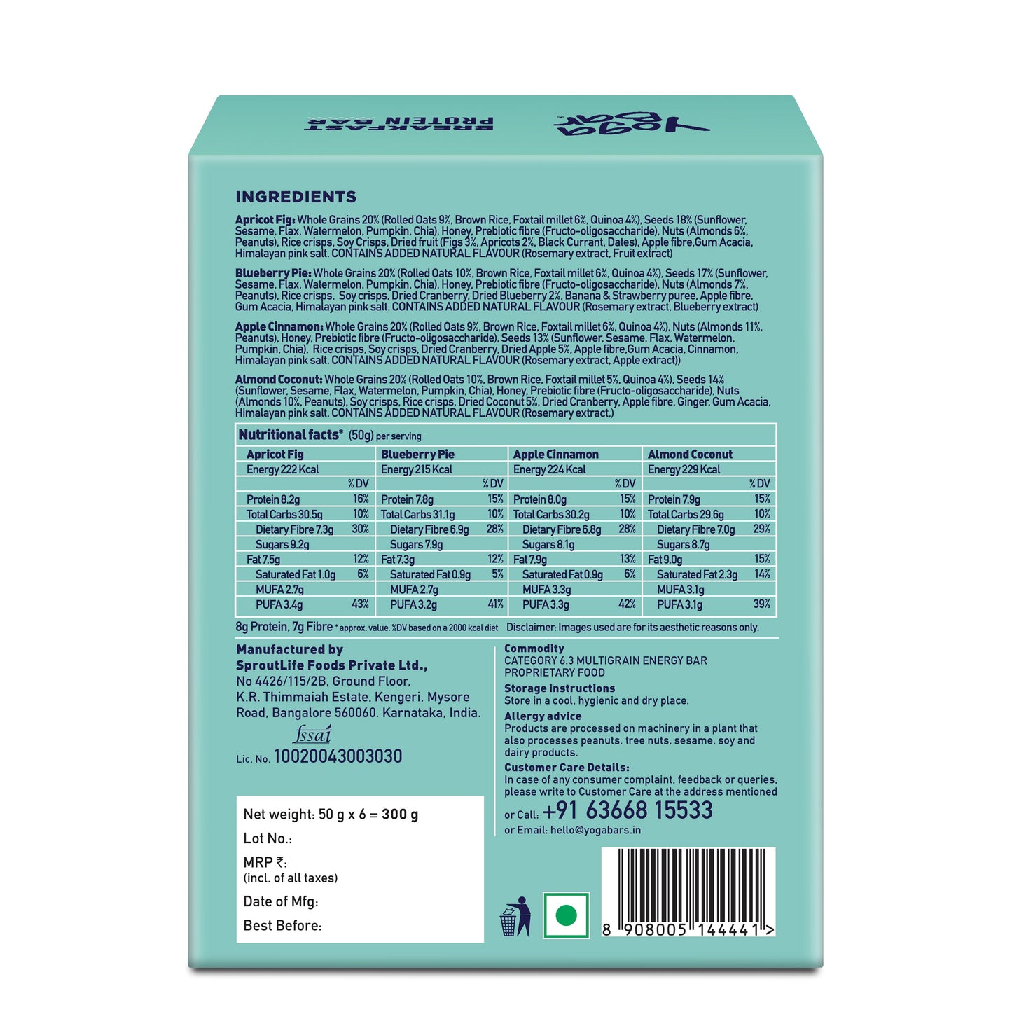 Combo of Breakfast Bars Variety Pack & Dark Chocolate Peanut Butter 400g