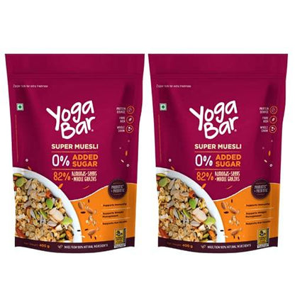 Combo of 2  (400g * 2)  -  No  Added  Sugar  Super  Muesli