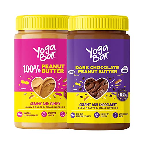 Combo of 100% Peanut Butter & Dark Chocolate Peanut Butter, 2X400g