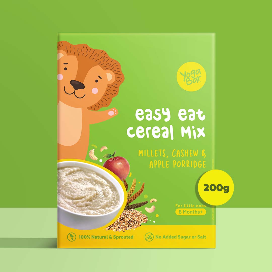 Yogabar Baby Cereal Mix | Millets, Cashew and Apple Porridge - (200gm)