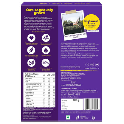 Combo Of Breakfast Variety, Dark Chocolate Oats 400g, Veggie Masala Oats 400g & Dark Chocolate Muesli 400g