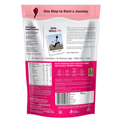 Combo of 2 - Dark Chocolate + Cranberries & Fruits, Nuts & Seeds Wholegrain Muesli (2 X 700g)