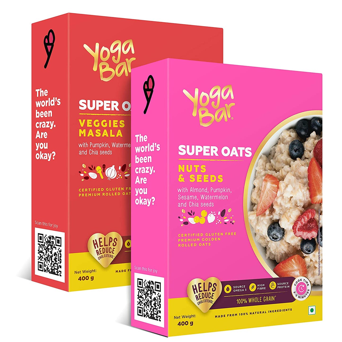 Combo of - Nuts & Seeds Oats & Veggie Masala Oats