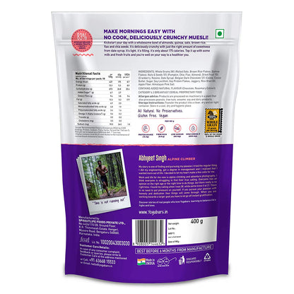 Combo of Nuts & Seeds Oats - 400g + Dark Chocolate & Cranberries Wholegrain Muesli- 400g