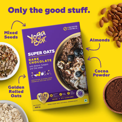 Combo of Breakfast Bars Variety Pack & Dark Chocolate Oats 400g