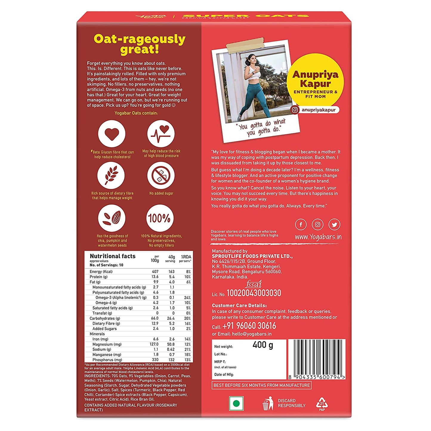 Combo of - Nuts & Seeds Oats & Veggie Masala Oats