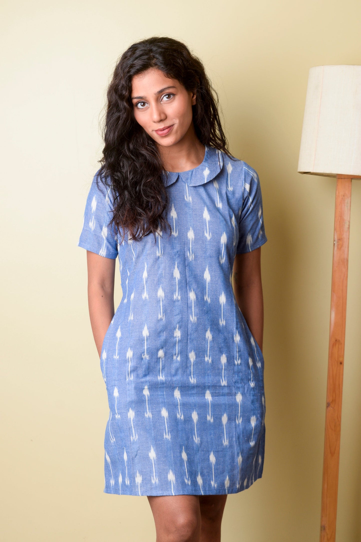 Blue Peter Pan Ikat Dress