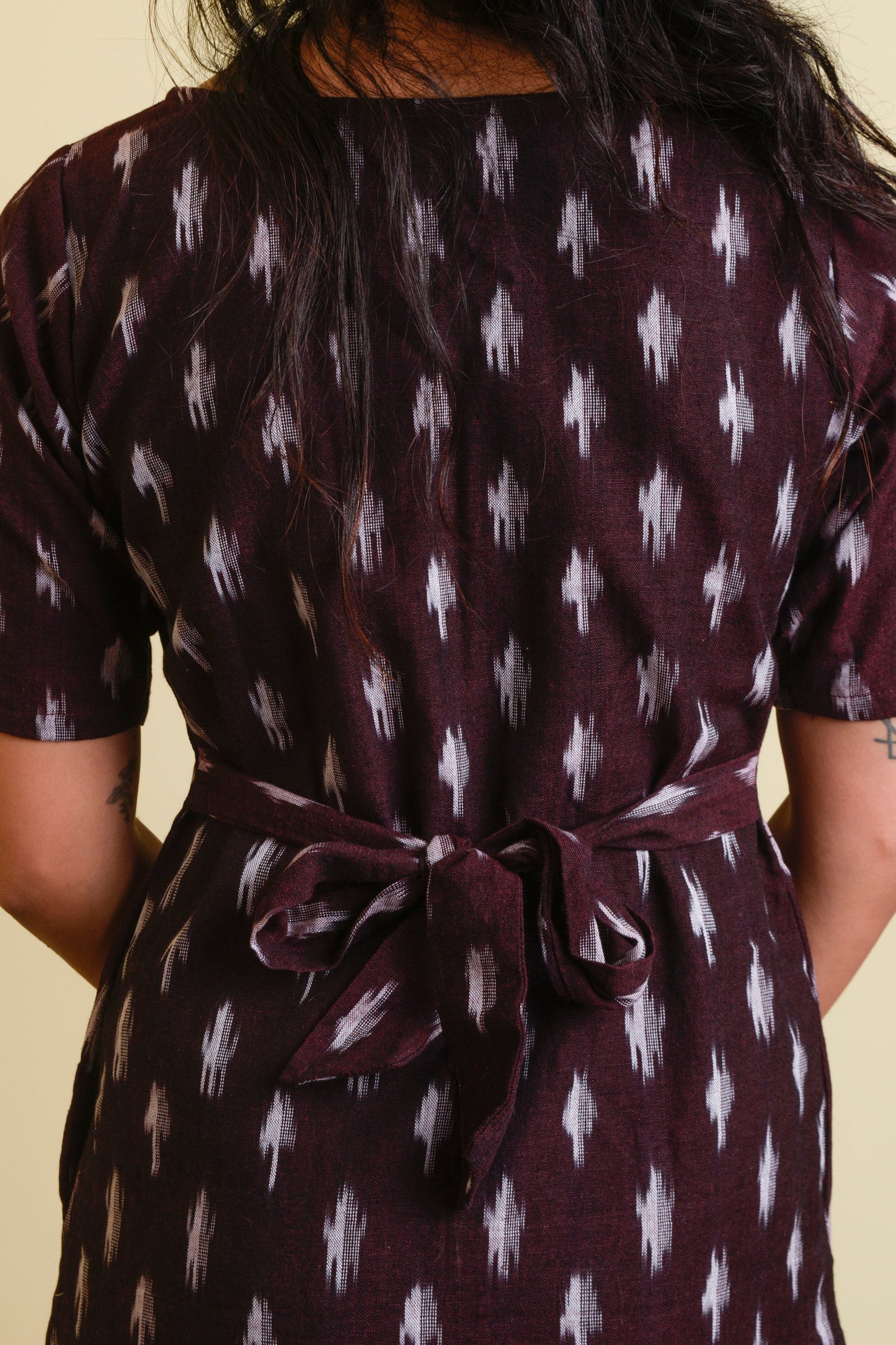 Jamun Ikat Bowtie Dress