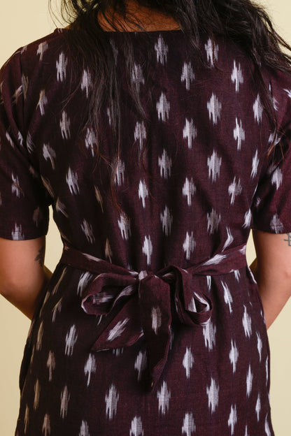 Jamun Ikat Bowtie Dress