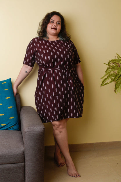 Jamun Ikat Bowtie Dress