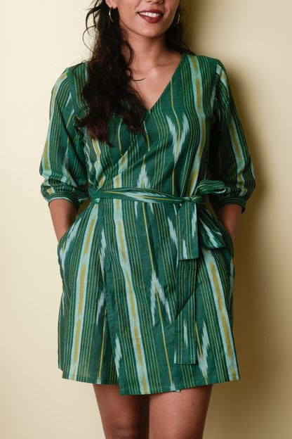 Sahra Ikat Wrap Dress
