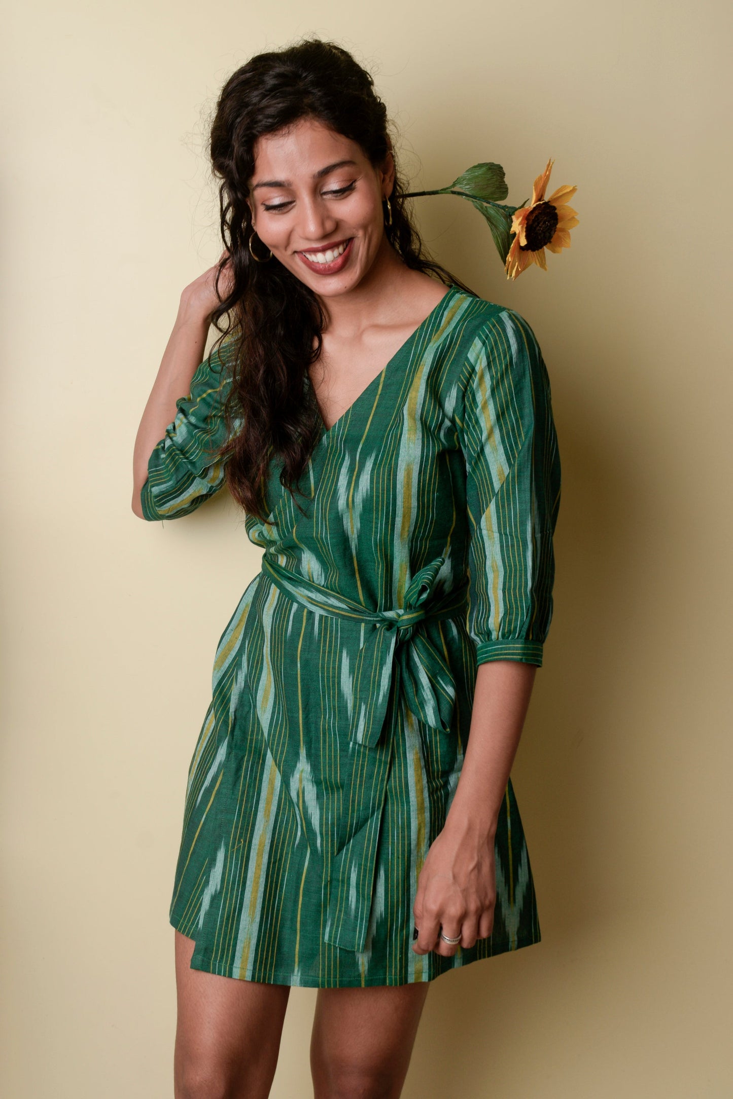 Sahra Ikat Wrap Dress