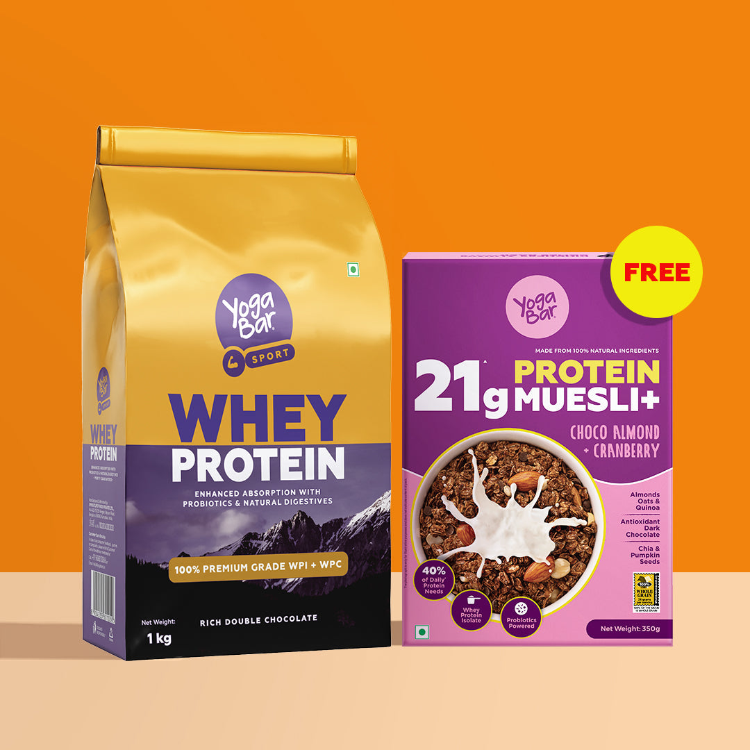 Combo of Whey Protein Blend + High Protein Muesli Choco Almond Cranberry FREE