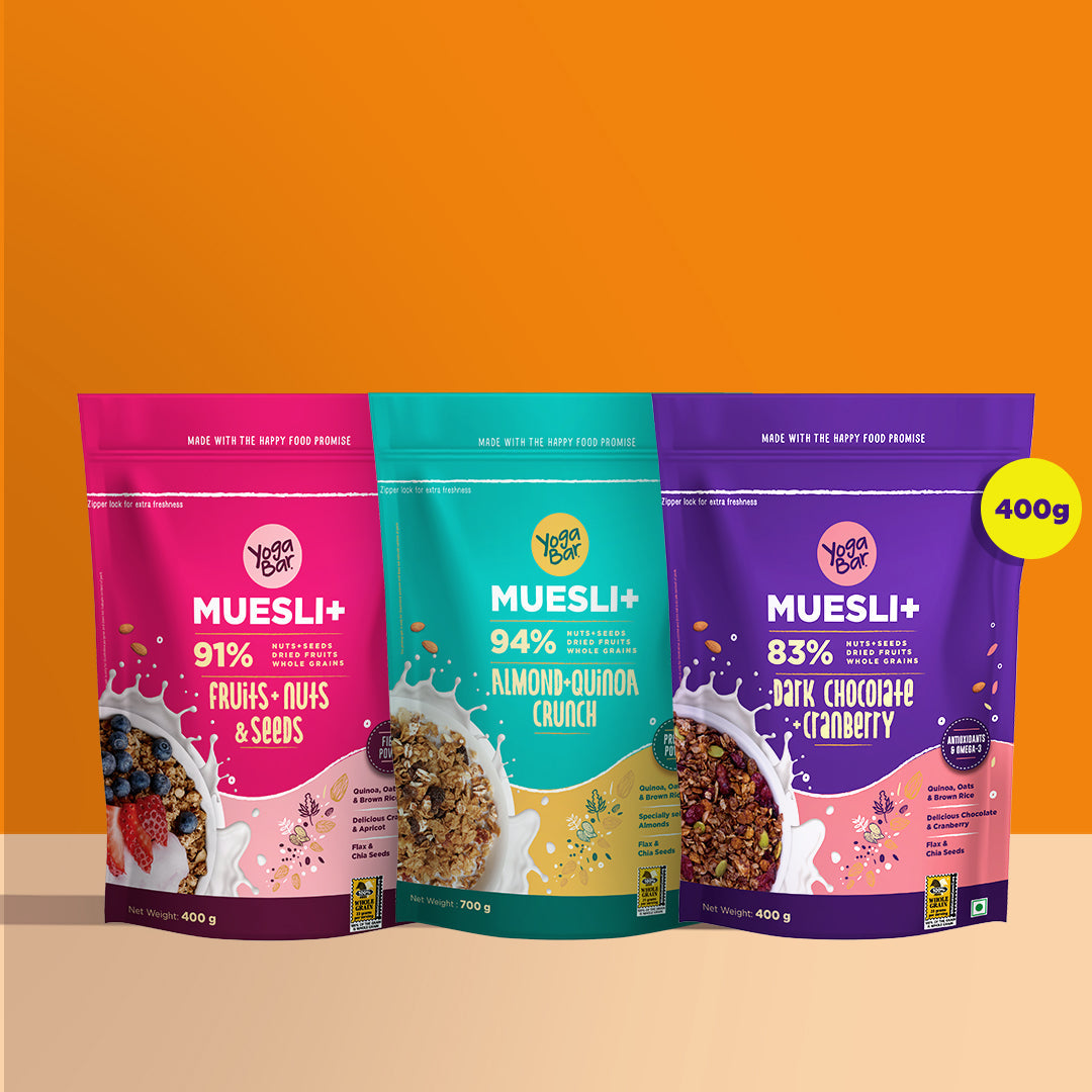 Muesli Variety Pack - (Dark Chocolate, Fruits Nuts + Seeds, Almond + Quinoa)