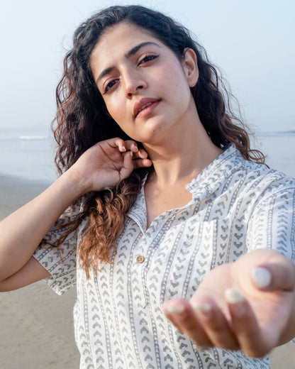 Rekhaganit Block print unisex shirt