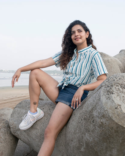 Leher block print unisex shirt