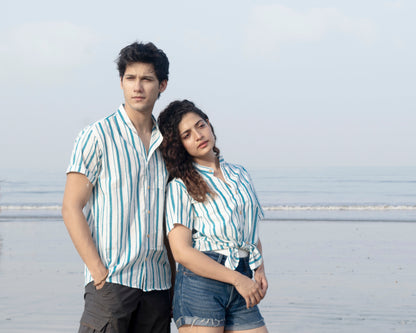 Leher block print unisex shirt