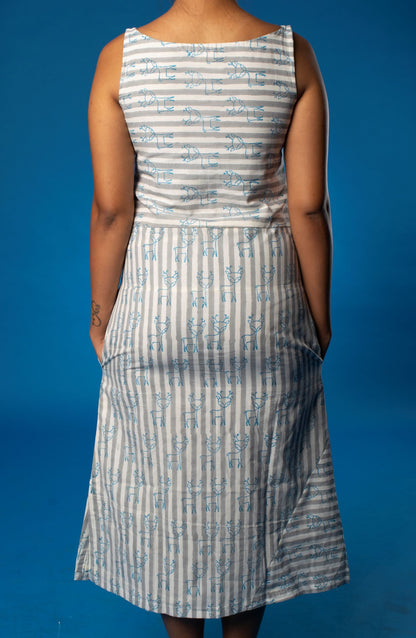 Stripes Deer dress
