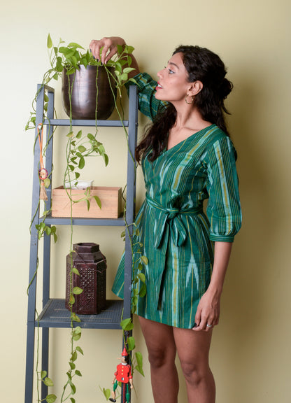 Sahra Ikat Wrap Dress