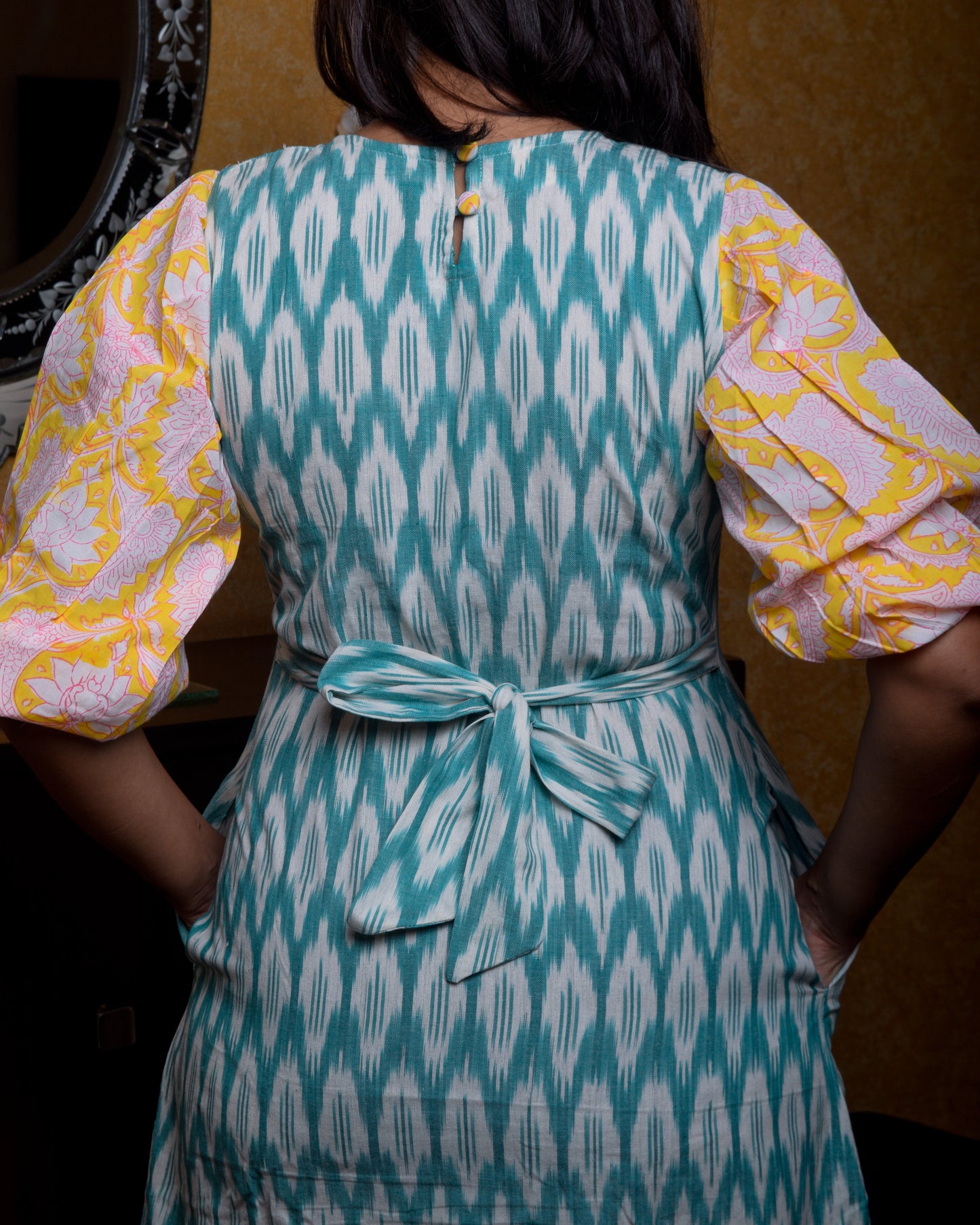 Hari Peeli Ikat Dress