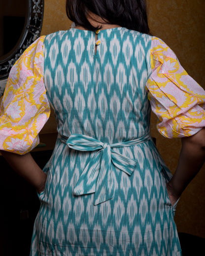 Hari Peeli Ikat Dress