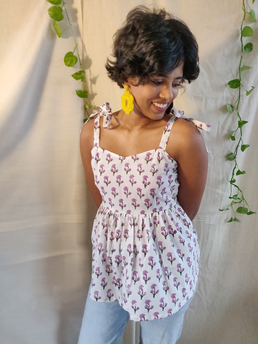 Angoor Floral frill top