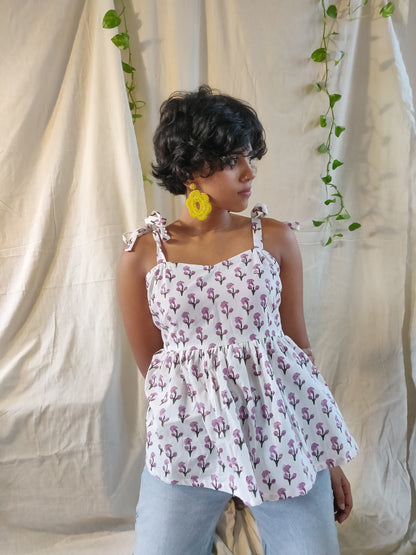 Angoor Floral frill top